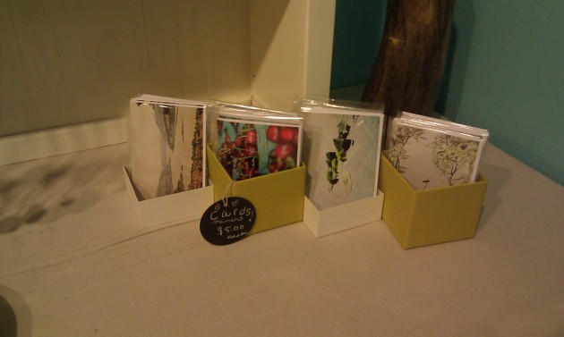 close up of my greeting card selection--browse through there are different ones in the back!